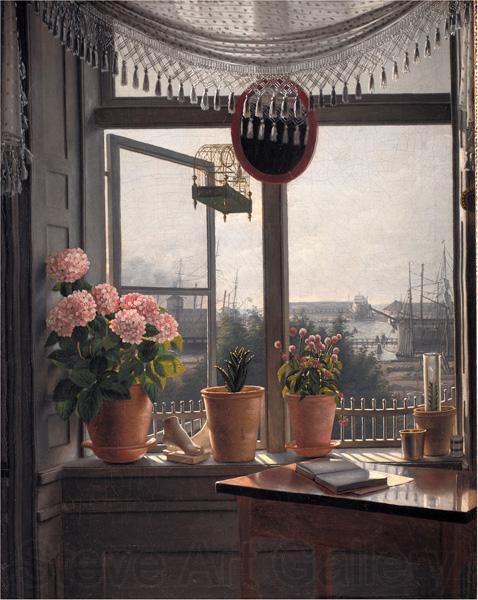 martinus rorbye View from the Artist's Window Germany oil painting art